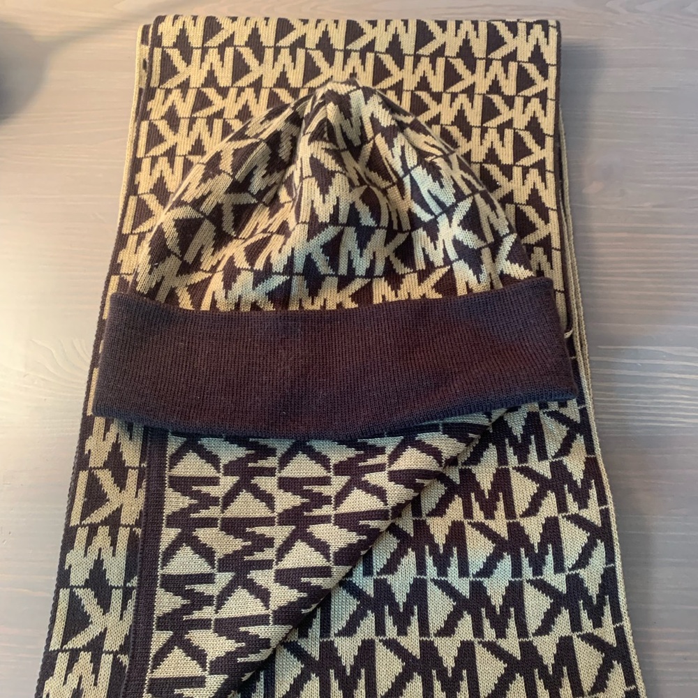 Brand new MK hat and scarf